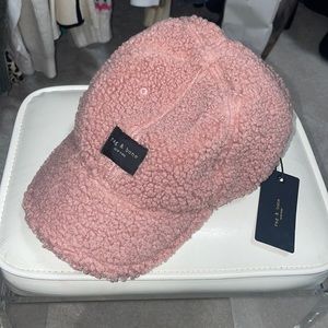NWT rag & bone pink Sherpa cap